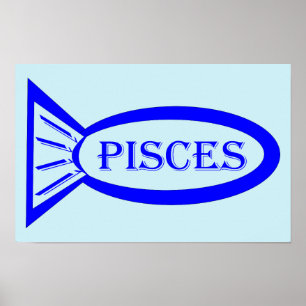 Pisces Star Sign Fish Poster