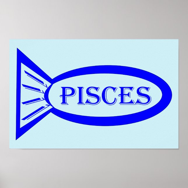Pisces Star Sign Fish Poster (Front)