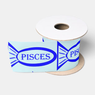 Pisces Star Sign Fish Ribbon Satin Ribbon