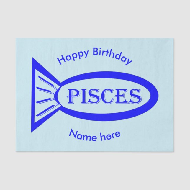 Pisces Star Sign Fish Tissue Paper (Front)