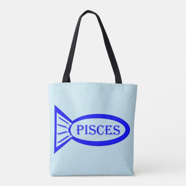 Pisces Star Sign Fish Tote Bag (Back)