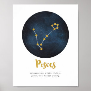 Pisces star sign print