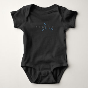 pisces star zodiac sign constellation horoscope as baby bodysuit