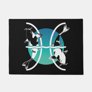 Pisces Symbol - Astrological Zodiac Sign Doormat