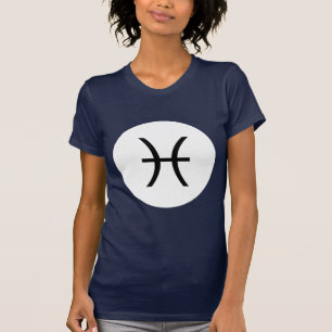 Pisces Symbol - Dark Tee - Customised