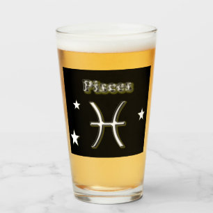 Pisces symbol  glass