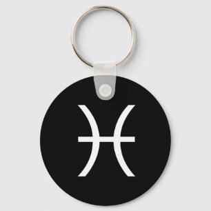Pisces Symbol Key Ring