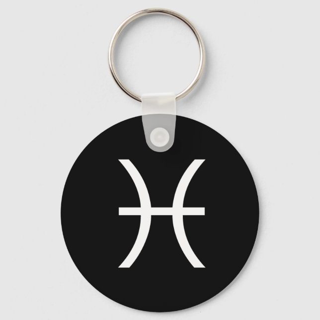 Pisces Symbol Key Ring (Front)