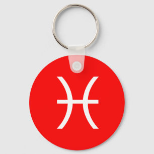 Pisces Symbol Key Ring