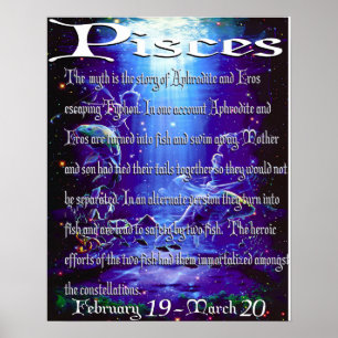 pisces symbol poster