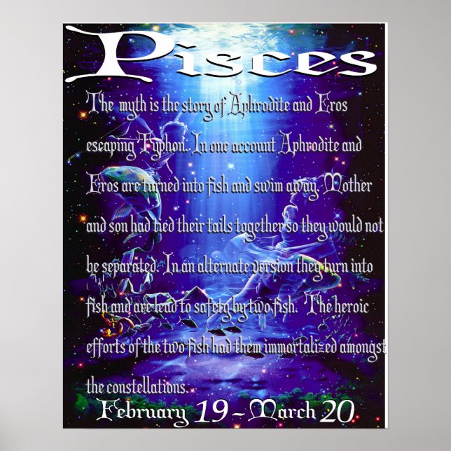 pisces symbol poster (Front)