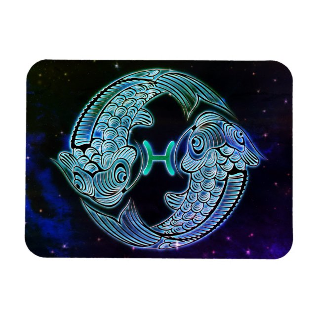 pisces the fish zodiac magnet (Horizontal)