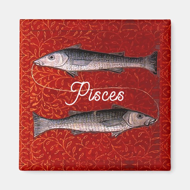 Pisces the Fish Zodiac Sign Birthday Party Magnet (Front)