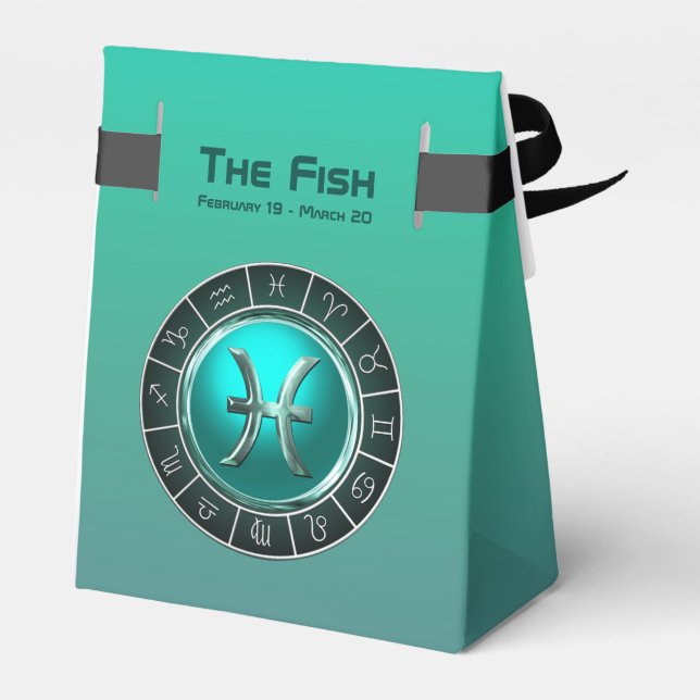 Pisces - The Fish Zodiac Sign Favour Box (Back Side)