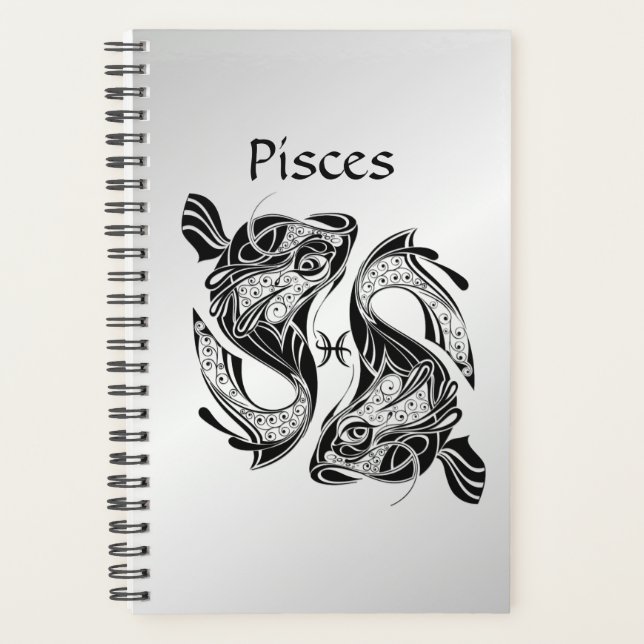 Pisces the Fish Zodiac Symbol and Sign Planner (Front)