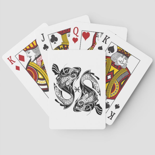Pisces the Fish Zodiac Symbol and Sign Playing Cards (Back)