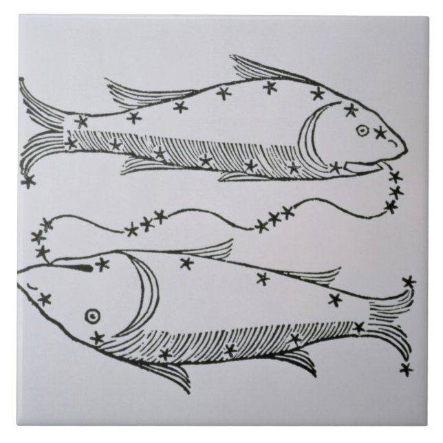 Pisces (the Fishes) an illustration from the 'Poet Tile (Front)