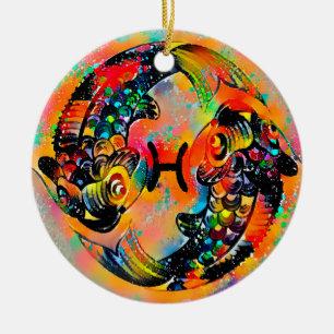 Pisces Tijuana Ceramic Tree Decoration
