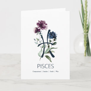 Pisces Traits Birthday Card