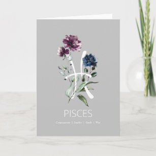 Pisces Traits Birthday Card