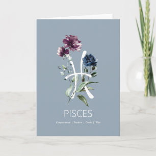 Pisces Traits Birthday Card