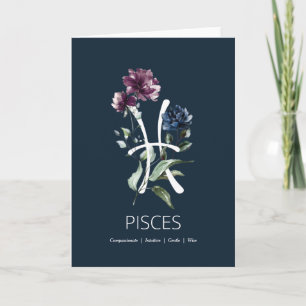 Pisces Traits Birthday Card