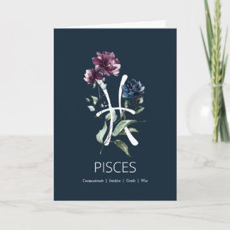 Pisces Traits Birthday Card