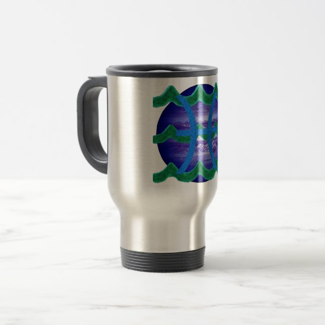 Pisces Travel Mug (Front Left)