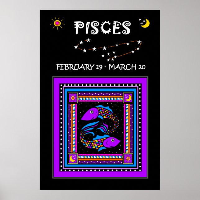 Pisces Twin Fish (24" x 36") Poster (Front)