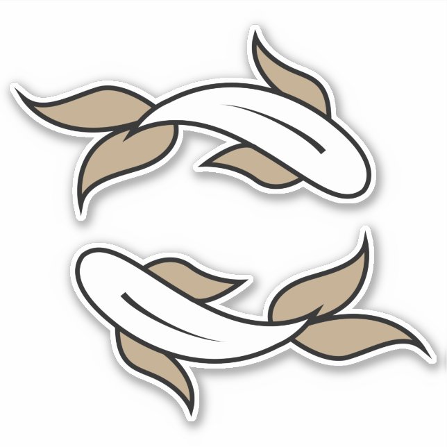 Pisces twin fish water sign astrological symbol (Front)
