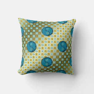 Pisces & Water Dragon Throw Pillow