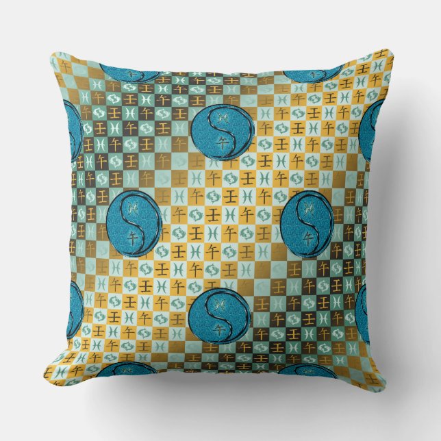 Pisces & Water Horse Cushion (Front)