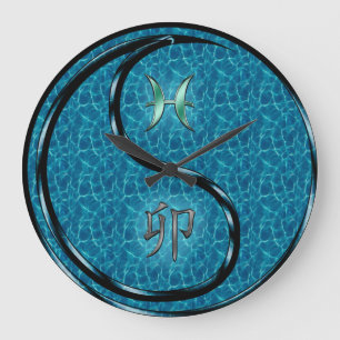 Pisces & Water Rabbit Large Clock