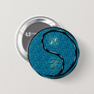 Pisces & Water Rat 6 Cm Round Badge