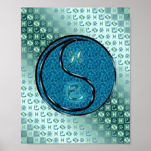 Pisces & Water Snake Poster (Front)