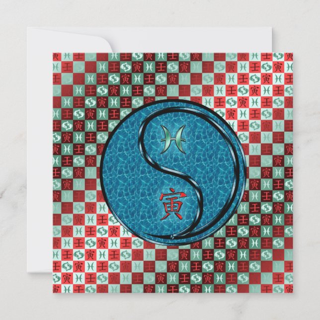 Pisces & Water Tiger Card (Front)