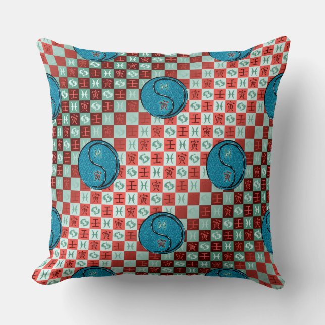 Pisces & Water Tiger Cushion (Front)