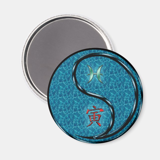 Pisces & Water Tiger Magnet (Front/Back)