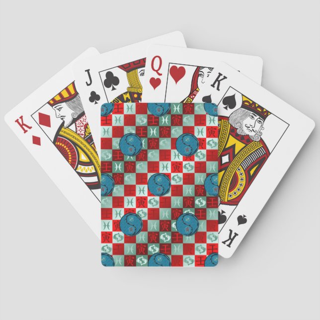 Pisces & Water Tiger Playing Cards (Back)