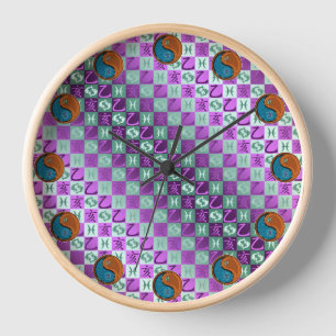 Pisces & Wood Boar Clock