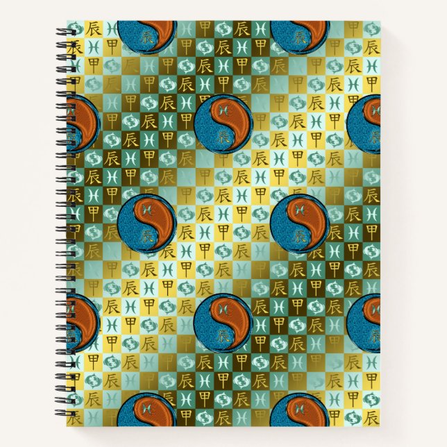Pisces & Wood Dragon Notebook (Front)