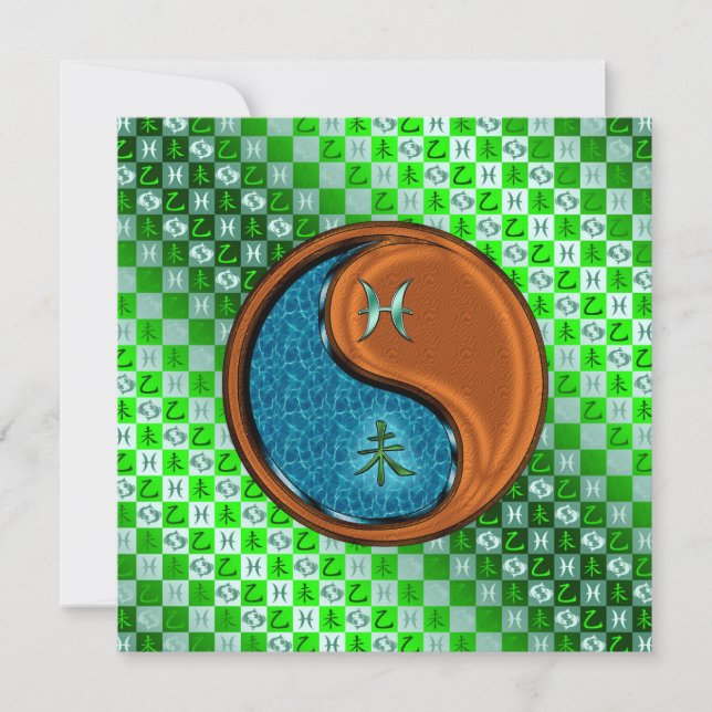 Pisces & Wood Goat Card (Front)