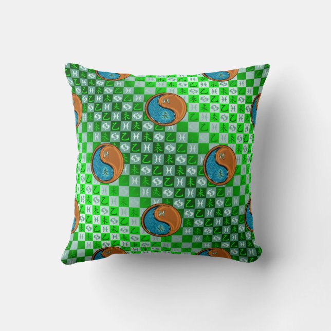 Pisces & Wood Goat Cushion (Back)