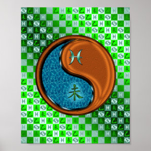 Pisces & Wood Goat Poster