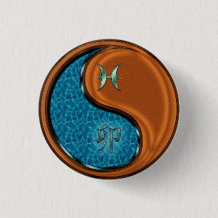 Pisces & Wood Rabbit 3 Cm Round Badge