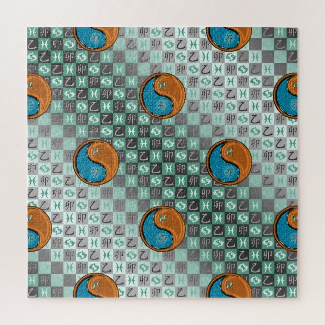 Pisces & Wood Rabbit Jigsaw Puzzle (Vertical)