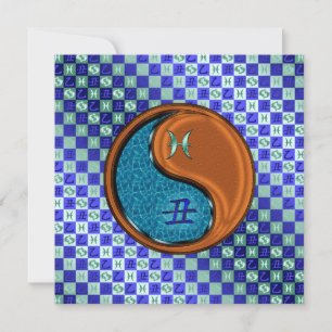 Pisces & Wood Rat Flat Greeting Card