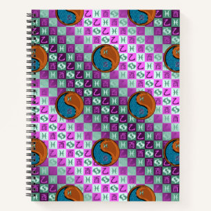 Pisces & Wood Rooster Notebook