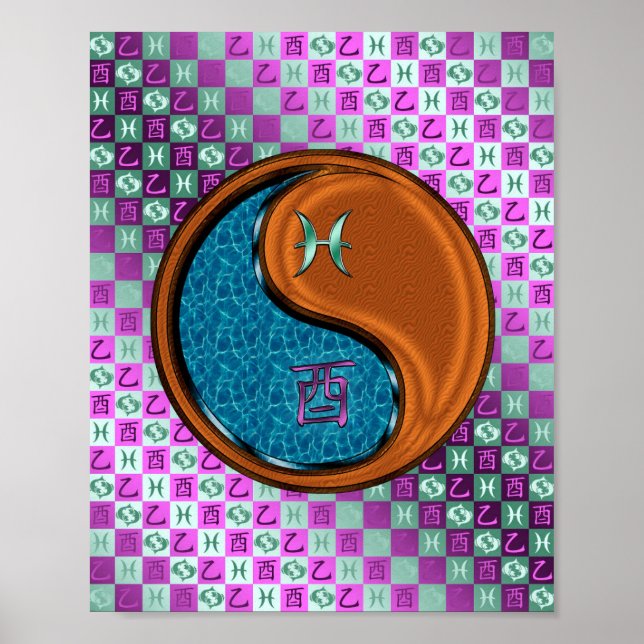 Pisces & Wood Rooster Poster (Front)