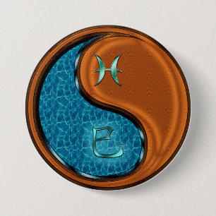 Pisces & Wood Snake 7.5 Cm Round Badge